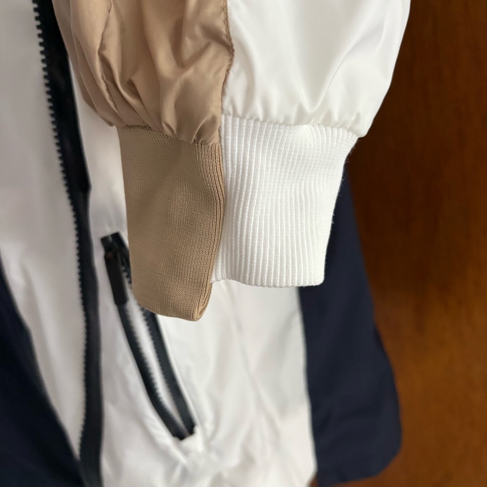 NIKE x SACAI sz XS Double Zip Jacket Windbreaker CD6297 White Navy - Picture 8 of 15